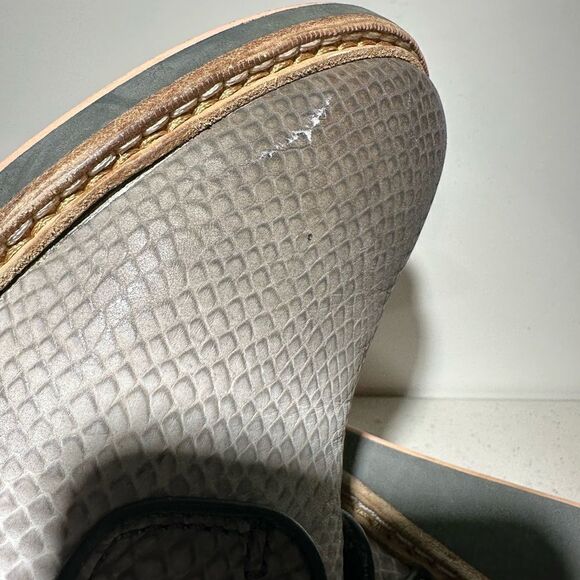 CAMPER K200031-001 MAGNA Dam Keilabsatz Schuhe Leder Schlangen Beige 41-11 - Picture 8 of 9